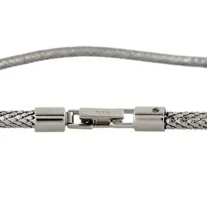 Gucci silver grey skinny metal rope belt Gucci Fall 1996 Tom Ford Silver Mesh Skinny Snake Chain Belt  main image 4